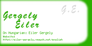 gergely eiler business card